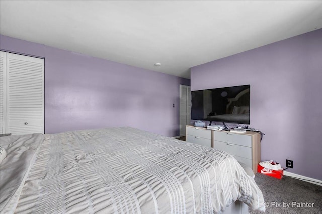 bedroom featuring carpet