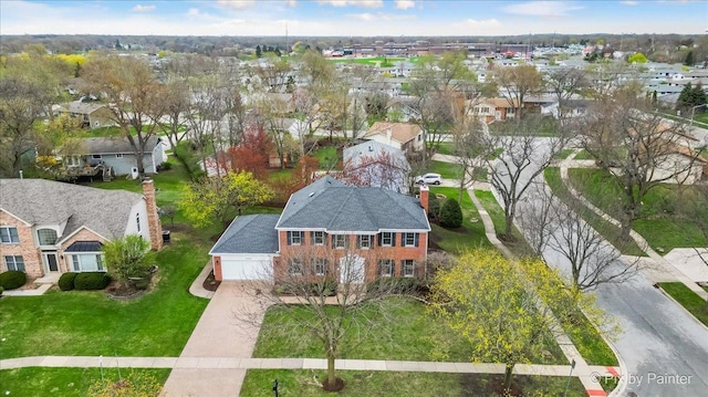 drone / aerial view featuring a residential view