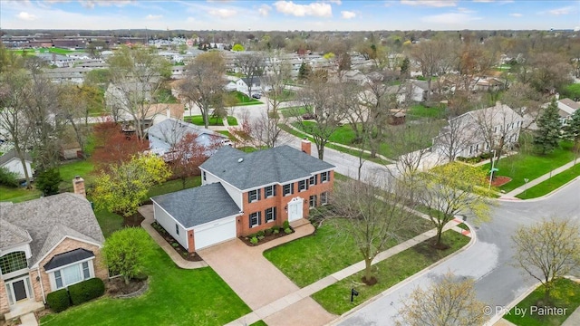 drone / aerial view featuring a residential view