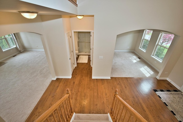 1866 Snead St, Bolingbrook, IL 60490 - interior space featuring plenty of natural light, arched walkways, and baseboards