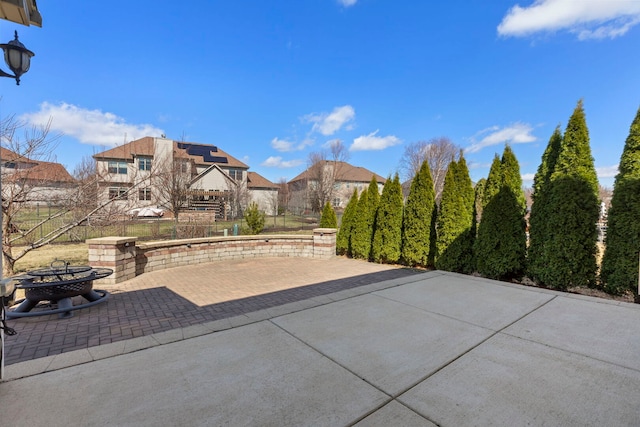 1866 Snead St, Bolingbrook, IL 60490 - view of patio featuring an outdoor fire pit