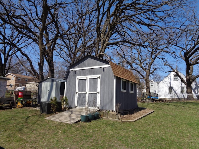 800 Tomahawk Trl, Round Lake Heights, IL 60073 - view of shed with fence