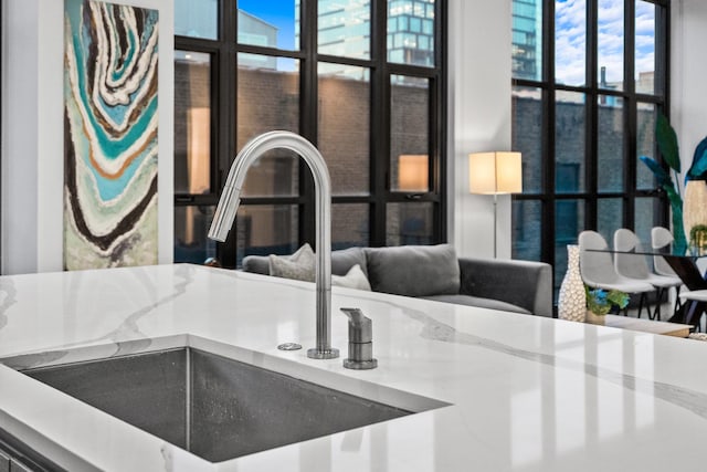 interior details featuring a sink