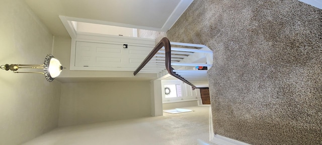 interior space featuring carpet flooring