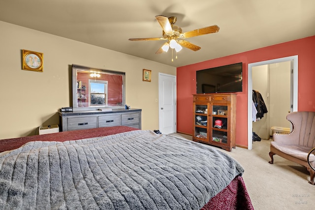 208 Sprucewood Ct, Round Lake Beach, IL 60073 - bedroom with carpet and ceiling fan