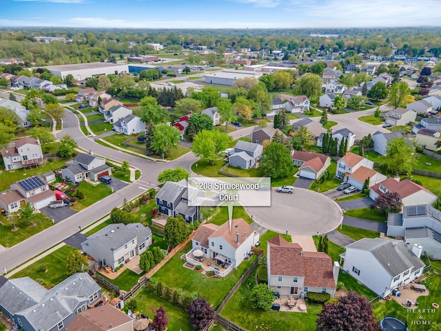208 Sprucewood Ct, Round Lake Beach, IL 60073 - aerial perspective of suburban area