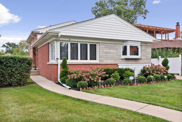 9249 Kildare Ave, Skokie, IL 60077 - view of home's exterior featuring brick siding and stone siding