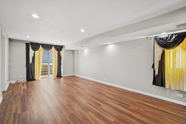 9249 Kildare Ave, Skokie, IL 60077 - unfurnished room with wood finished floors and recessed lighting