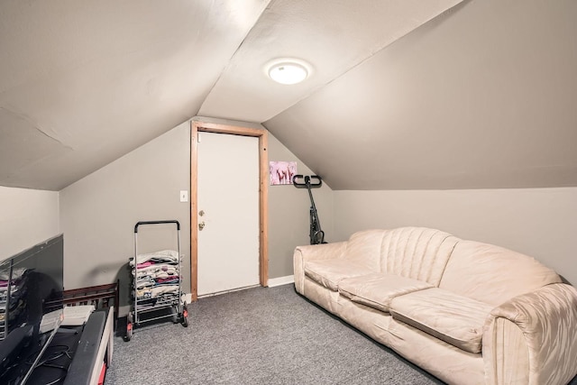 8151 S Bennett Ave, Chicago, IL 60617 - sitting room featuring carpet and vaulted ceiling