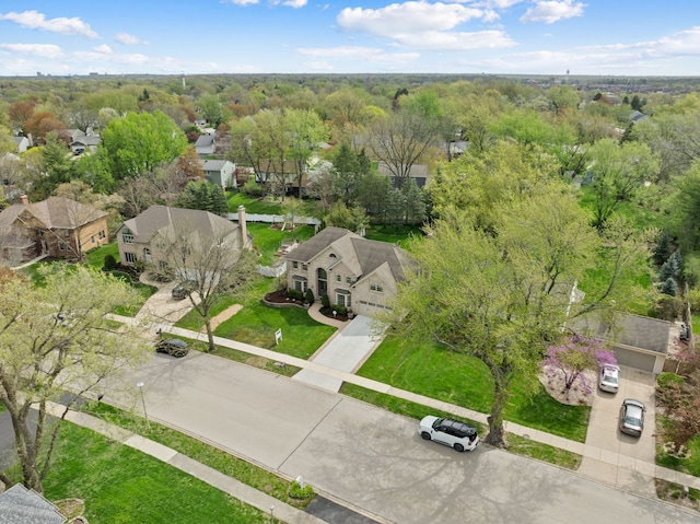 bird's eye view with a residential view