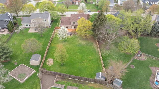 birds eye view of property featuring a residential view