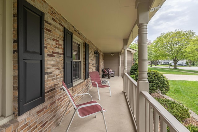 view of patio / terrace featuring covered porch