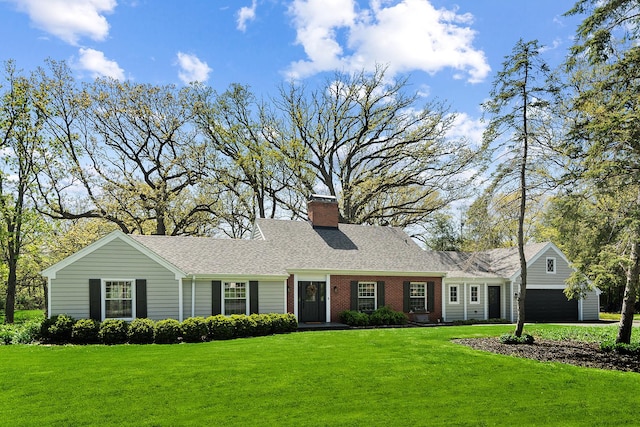 506 Aberdeen Rd, Frankfort, IL 60423 - view of front facade featuring a front yard, a chimney, and roof with shingles