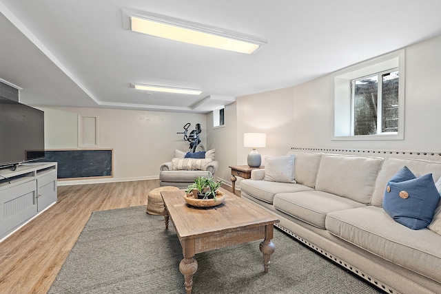 506 Aberdeen Rd, Frankfort, IL 60423 - living area featuring light wood-style flooring, plenty of natural light, and baseboards
