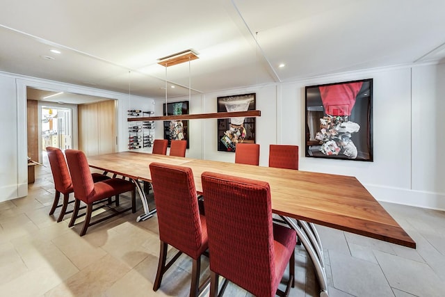 351 W Belden Ave, Chicago, IL 60614 - dining space with a decorative wall