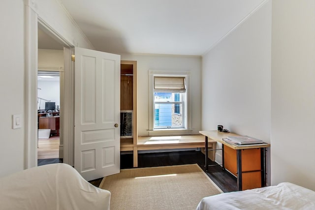351 W Belden Ave, Chicago, IL 60614 - bedroom with crown molding and dark wood-type flooring