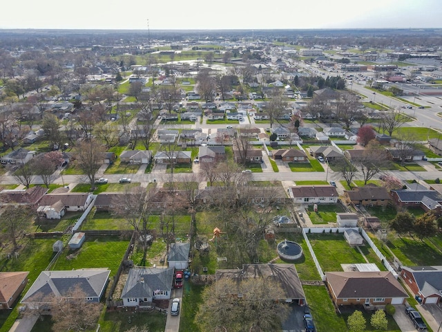 aerial view featuring a residential view