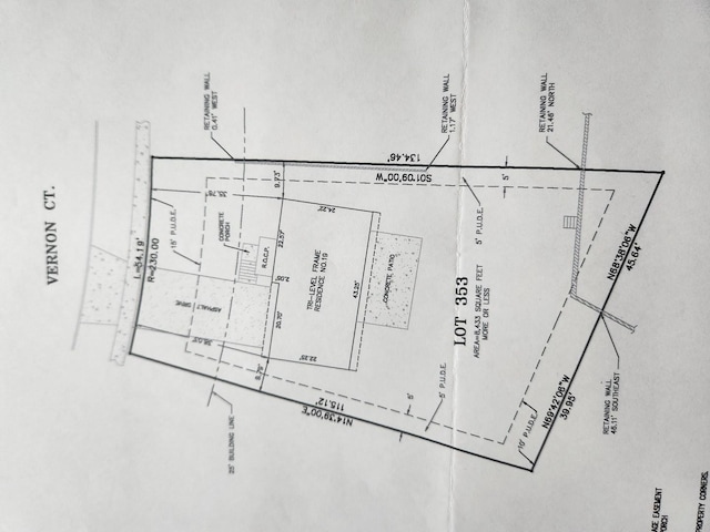 19 Vernon Ct, South Elgin, IL 60177 - survey map / technical document