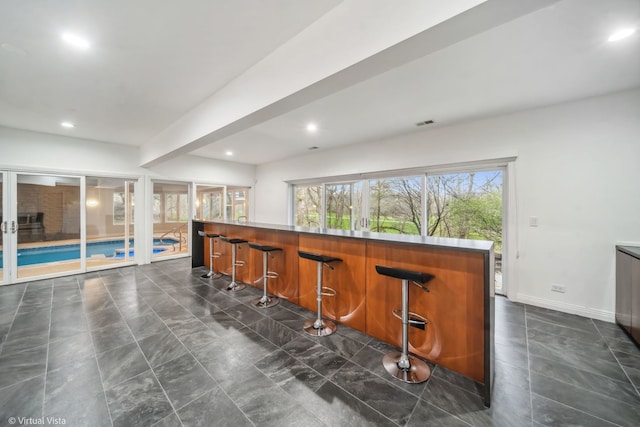 14567 S 82nd Ave, Orland Park, IL 60462 - bar featuring recessed lighting, marble finish floor, and a dry bar