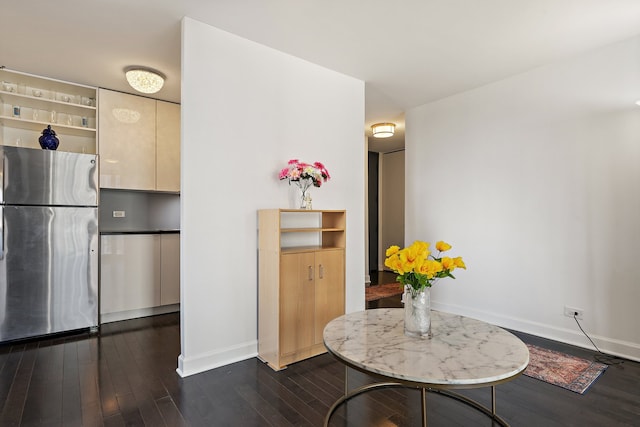 3660 N Lake Shore Dr Unit 711, Chicago, IL 60613 - dining space with baseboards and dark wood-style flooring
