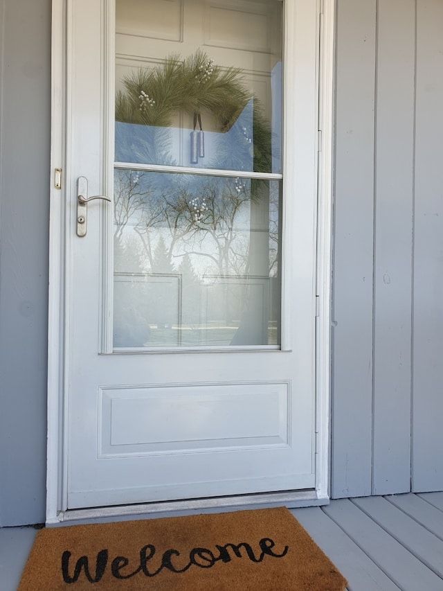 view of doorway to property