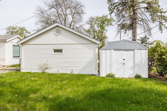 view of shed