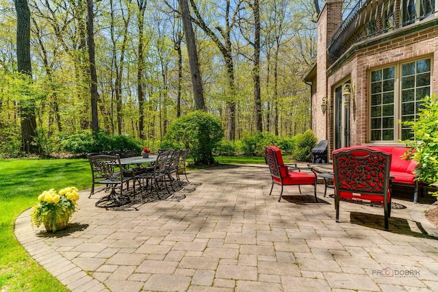14705 W Mayland Villa Rd, Lincolnshire, IL 60069 - view of patio / terrace featuring outdoor dining area