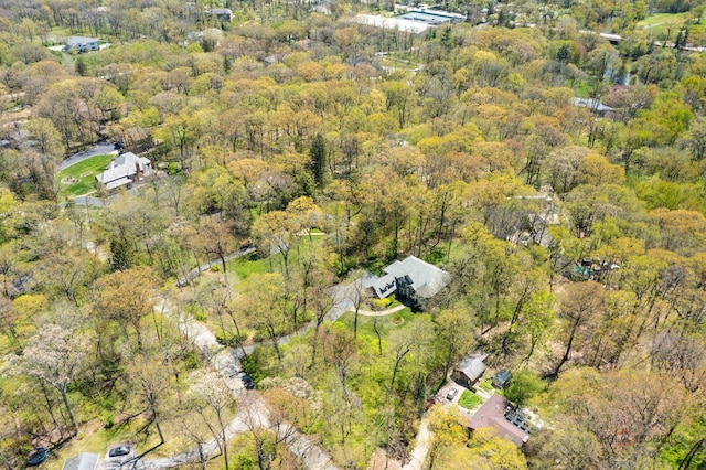 14705 W Mayland Villa Rd, Lincolnshire, IL 60069 - aerial view of a heavily wooded area