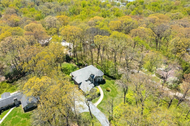 14705 W Mayland Villa Rd, Lincolnshire, IL 60069 - view of subject property featuring a heavily wooded area