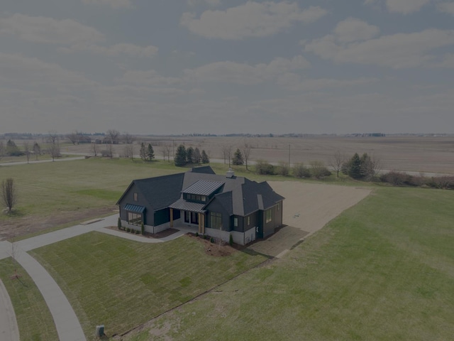 bird's eye view with a rural view