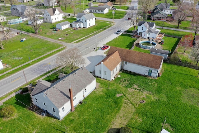drone / aerial view with a residential view