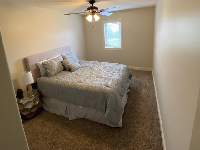 2110 Escalade Rd, Bloomington, IL 61705 - bedroom featuring baseboards, a ceiling fan, and carpet