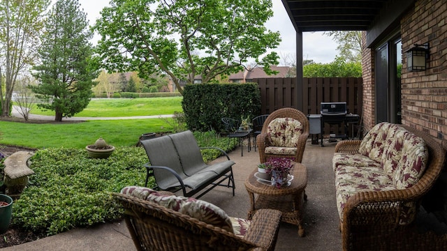 3917 Mission Hills Rd Unit 0, Northbrook, IL 60062 - view of patio featuring an outdoor living space and grilling area