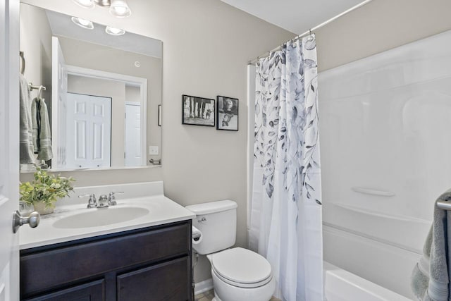 68 Tall Grass Ct, Streamwood, IL 60107 - bathroom with toilet, shower / bath combination with curtain, and vanity