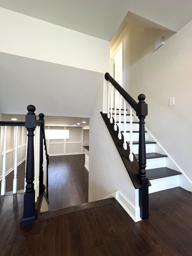 14301 Dorchester Ave, Dolton, IL 60419 - staircase featuring wood finished floors and baseboards