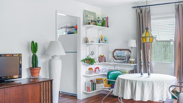 interior space featuring wood finished floors