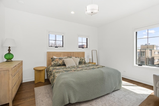 1020 Cedar Ct, Oak Park, IL 60302 - bedroom featuring dark wood-type flooring and baseboards