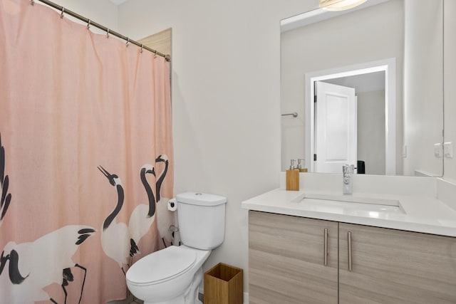 1020 Cedar Ct, Oak Park, IL 60302 - full bathroom with toilet, vanity, and a shower with shower curtain
