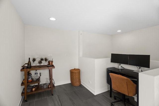 1020 Cedar Ct, Oak Park, IL 60302 - office area with recessed lighting and baseboards