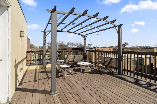 1020 Cedar Ct, Oak Park, IL 60302 - wooden terrace with a pergola