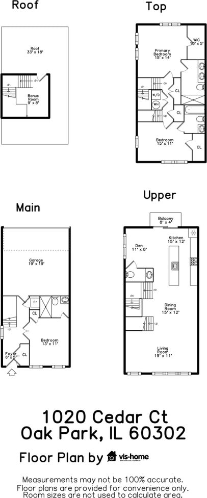 1020 Cedar Ct, Oak Park, IL 60302 - floor plan