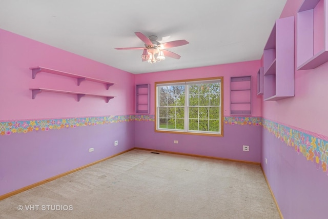 3625 Johns Manville Ave, Gurnee, IL 60031 - spare room with light colored carpet, baseboards, and ceiling fan
