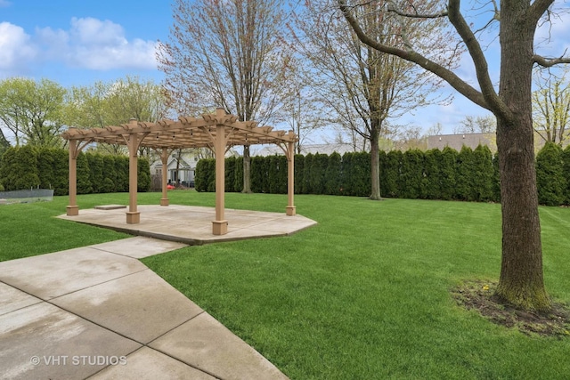 3625 Johns Manville Ave, Gurnee, IL 60031 - view of yard with a patio, fence, and a pergola