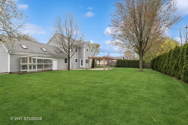 3625 Johns Manville Ave, Gurnee, IL 60031 - view of yard with a fenced backyard, a pergola, and a patio area