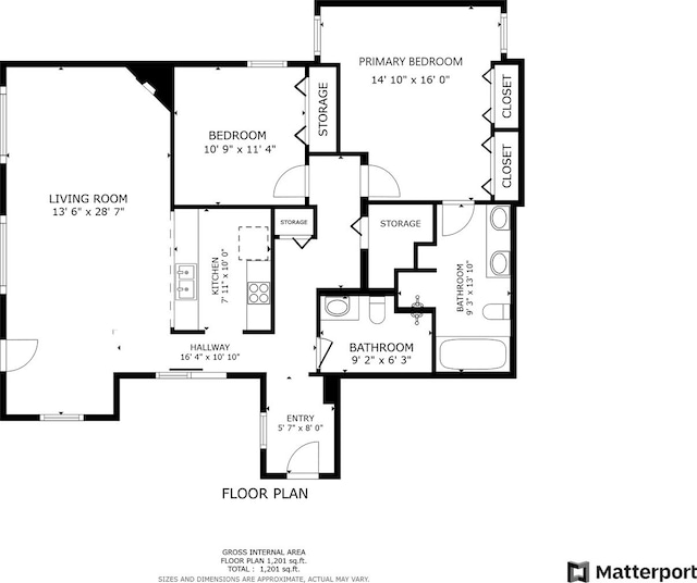 2317 W Wolfram St Unit 211, Chicago, IL 60618 - floor plan / room layout