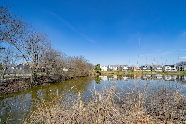 property view of water featuring a residential view