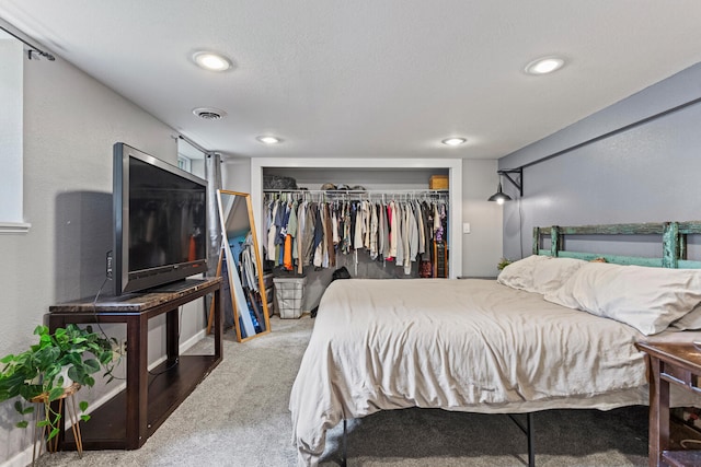 1407 Centennial Dr, Champaign, IL 61821 - carpeted bedroom featuring a closet and recessed lighting