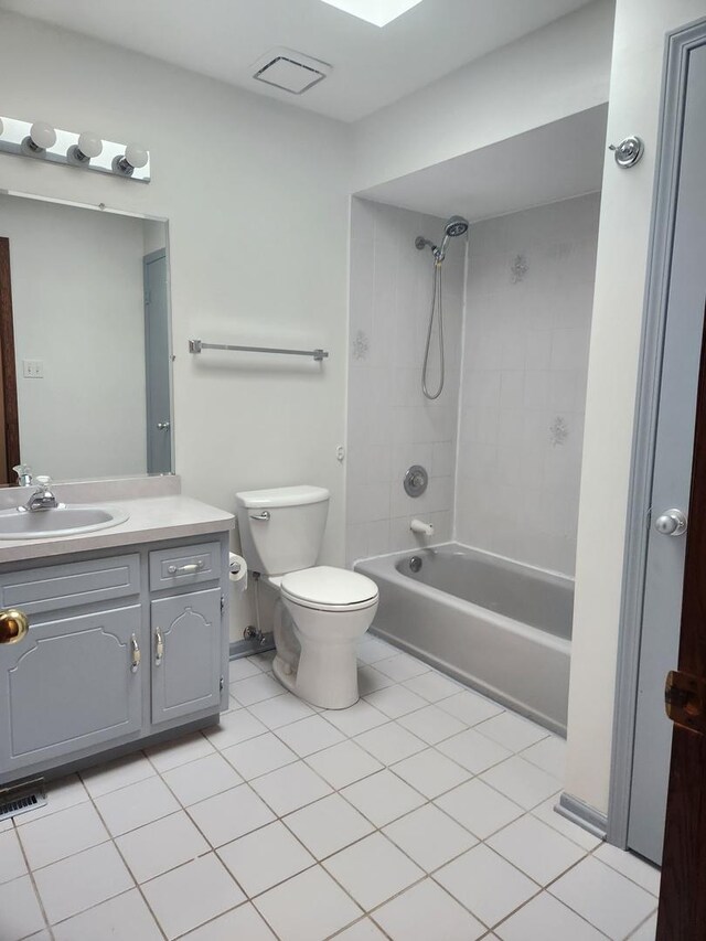 11723 S S Ave J, Chicago, IL 60617 - full bath with vanity, tile patterned floors, toilet, visible vents, and tub / shower combination