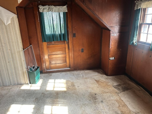 interior space with carpet flooring