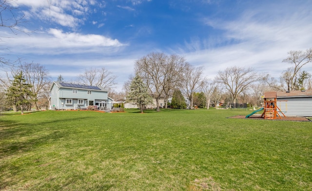 8001 William Dr, Willowbrook, IL 60527 - view of yard with a playground